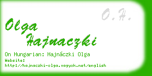 olga hajnaczki business card